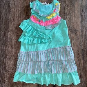 Baby Sara size 4 adorable dress teal green